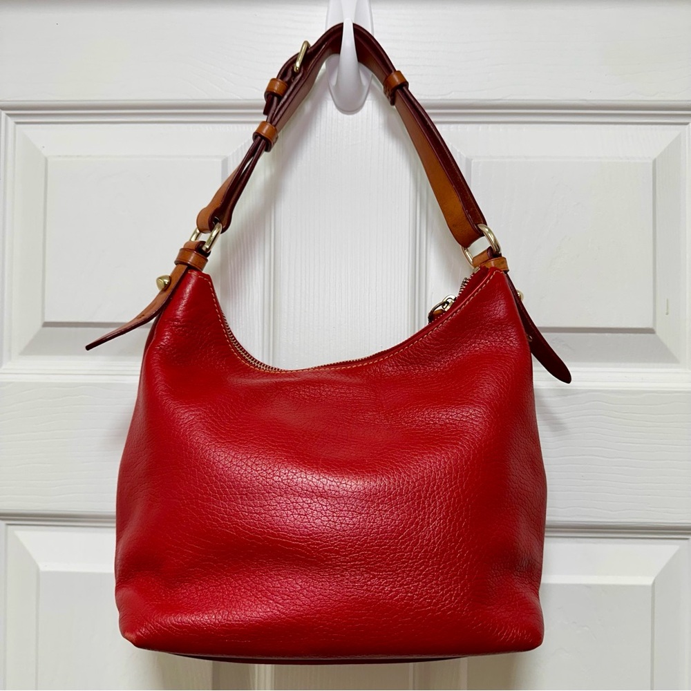 Dooney & Bourke Medium Shoulder Bag Mulberry Red Leather - Picture 3 of 17